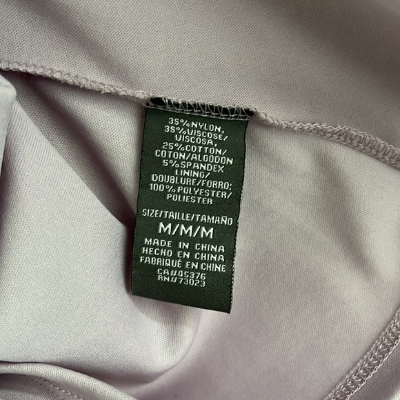 Lavender Lace Long Sleeve Peplum Top w/ Interior Tank Top - Picture 9 of 9